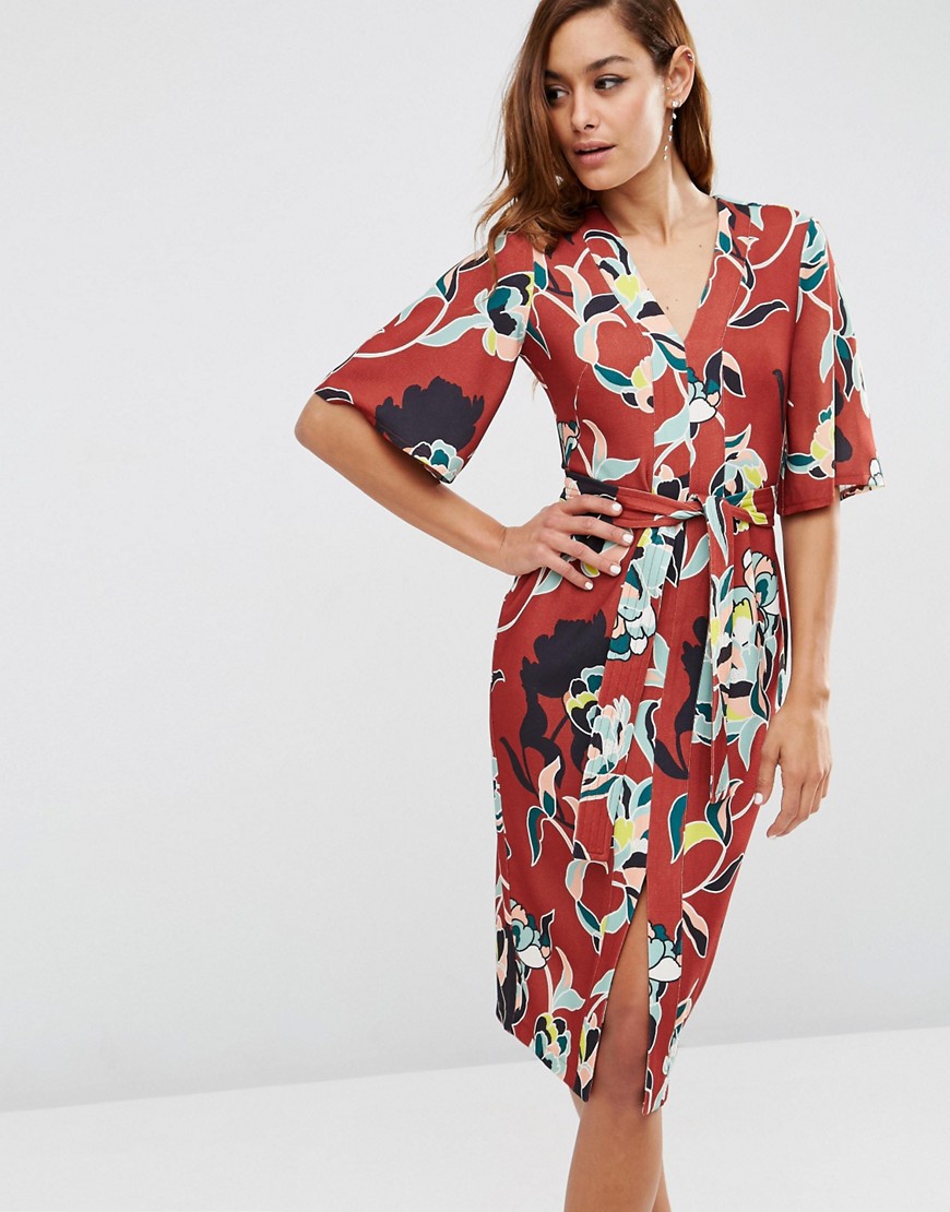 Here Is The Office Essential: A Printed Wrap Dress
