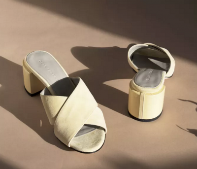 CROSS MULES, BUTTER by Dear Frances