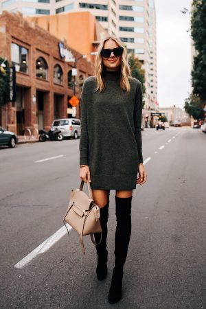 10 Stylish Ways to Wear Your Dresses With Tights and Boots- Style Salute